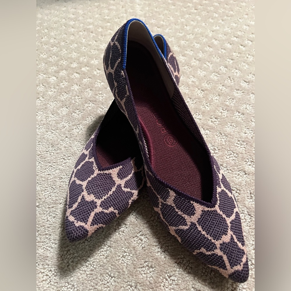 Rothy’s The Point violet animal print size 9.5 women’s
